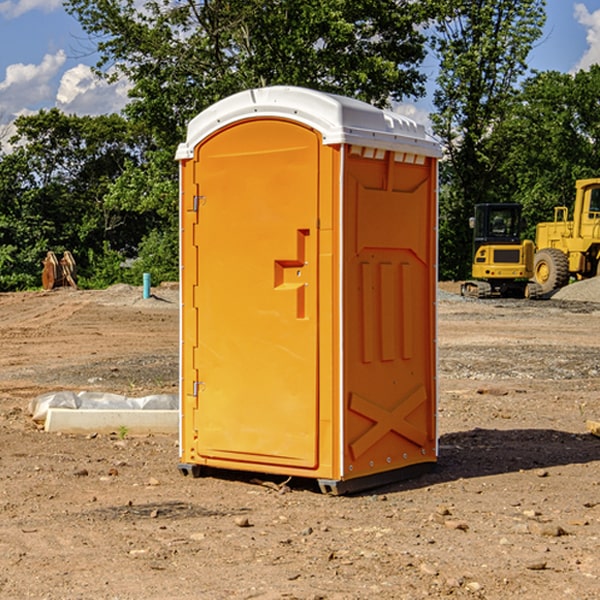 how often are the portable toilets cleaned and serviced during a rental period in Clay County Iowa